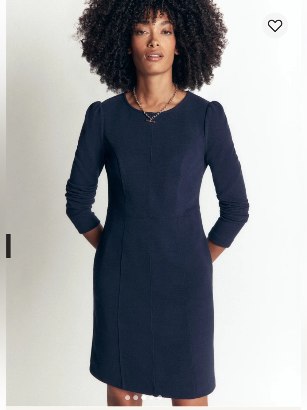 NWT Boden Marla Seamed Ottoman Dress Navy with Pockets Sz 0